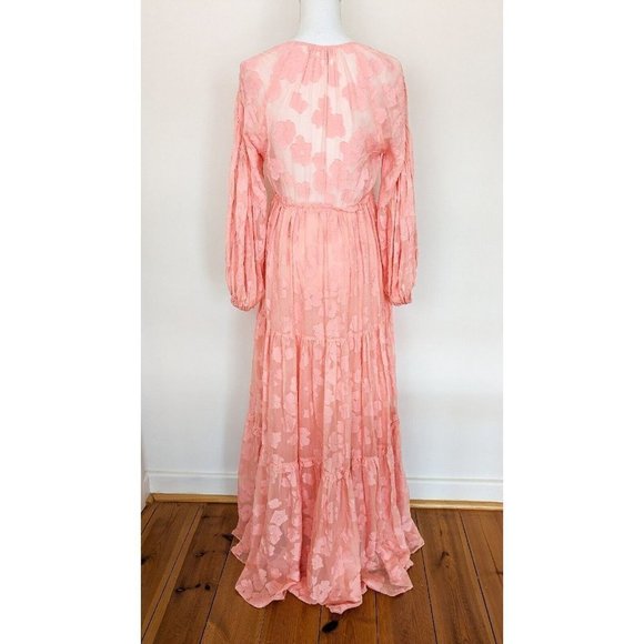 Ulla Johnson Margaux Fil Coupé Silk Chiffon Maxi Dress size 4/AU 8 BNWT - Picture 2 of 16